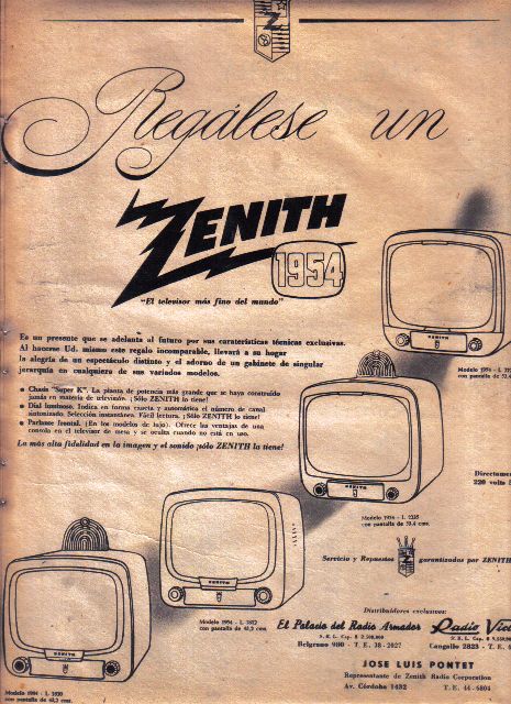 ad ZENITH _vEA Y LEA  1954